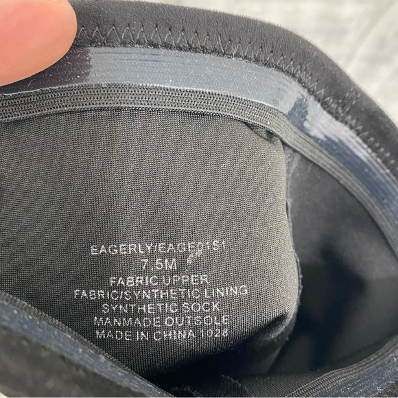 Steve Madden Eagerly Over The Knee Boots Suede Ties Pointed Toe Black 7.5M NEW - Picture 16 of 16